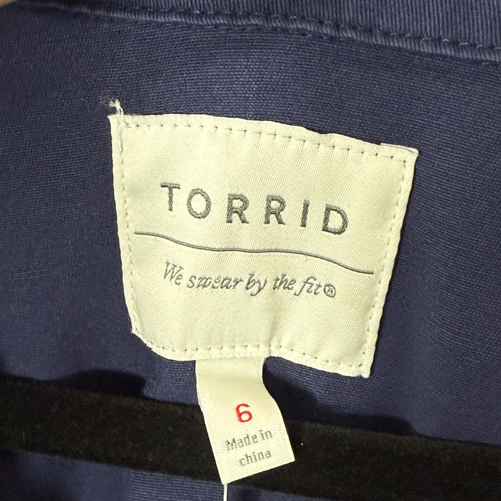 Torrid Navy Zip Up‎ Anorak Jacket Plus Size 6X - Picture 3 of 9
